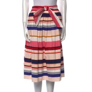 KATE SPADE NEW YORK CANDIED STRIPED COTTON SKIRT SIZE 10